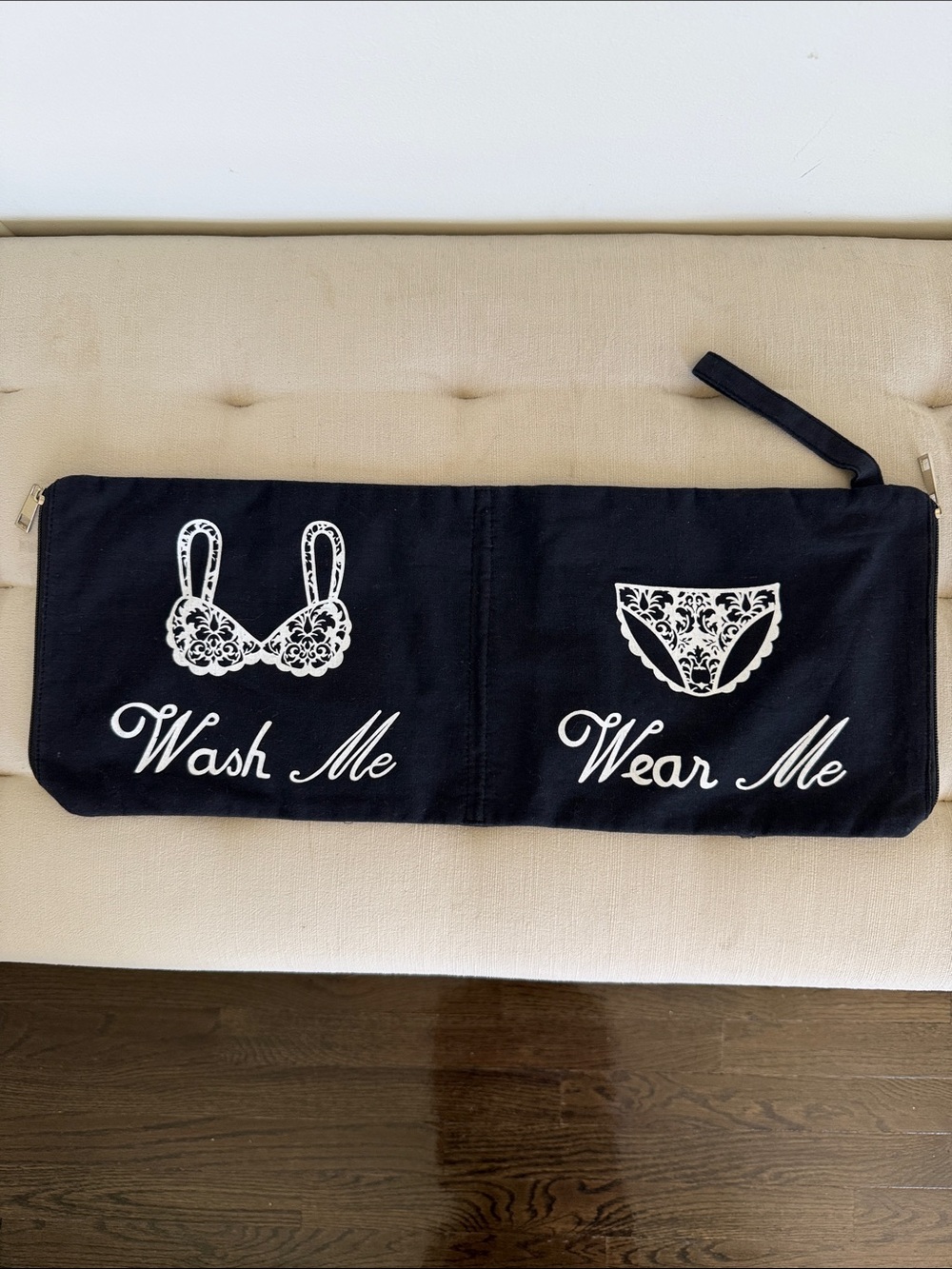 Black Lingerie Wash & Wear Travel Pouch by Amici